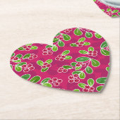 Festival Cranberry Foliage Muster, Fuchsia Untersetzer (angewinkelt)