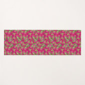 Festival Cranberry Foliage Muster, Fuchsia Yogamatte (Vorderseite (Horizontal))