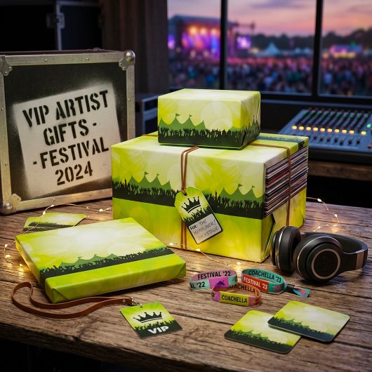 Festival Crowdwrapping Paper Geschenkpapier