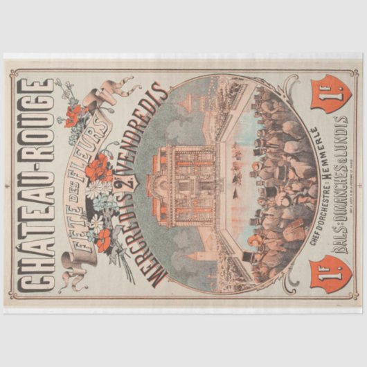 Festival der Blume Ephemera Seidenpapier (Vorderseite)