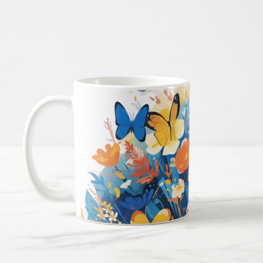 Festival der Blume und Schmetterlinge Kaffeetasse (Links)
