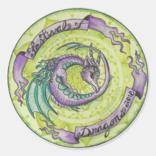 Festival der Drache-Aufkleber Runder Aufkleber