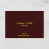 Festival der Lichter ATC Visitenkarte (Rückseite)