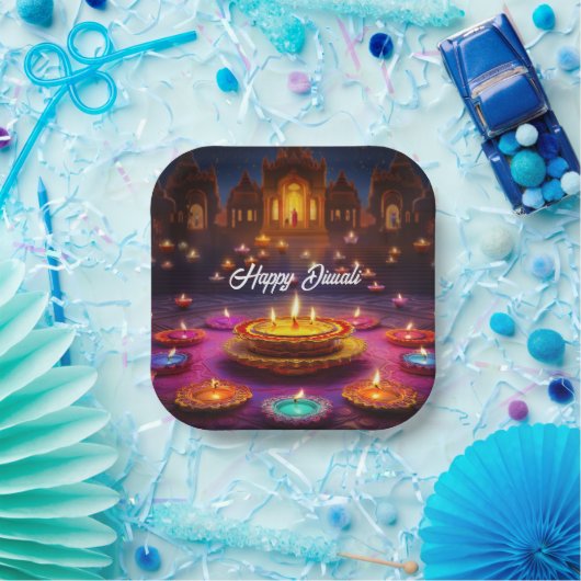 Festival der Lichter: Diwali Feiern Pappteller (Party)