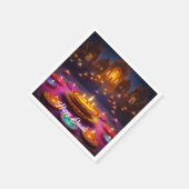 Festival der Lichter: Diwali Feiern Serviette (Ecke)