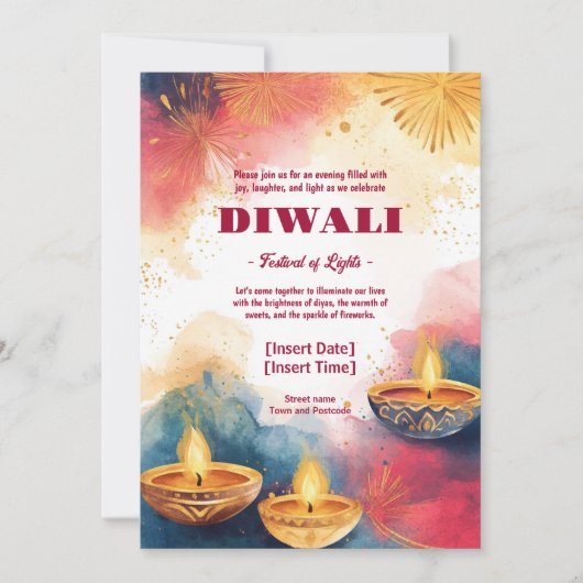 Festival der Lichter Einladung (Vorderseite)