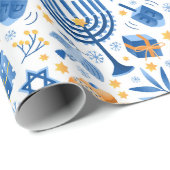 Festival der Lichter für Hanukka Geschenkpapier (Rolleneckpunkt)