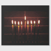 Festival der Lichter Menorah Geschenkpapier (Flach)