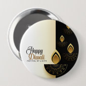 Festival der Lichter: Sacred Glow Diwali Button (Vorne & Hinten)