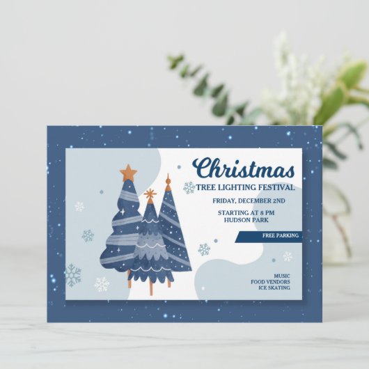 Festival der Weihnachtsbaumen - Einladung (Stehend Vorderseite)