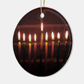 Festival des Lichtes Chanukka Menorah Keramikornament (Links)