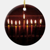Festival des Lichtes Chanukka Menorah Keramikornament (Hinten)
