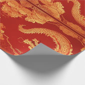 Festival Dragon Chinesisches Neujahr Geschenkpapier (Ecke)