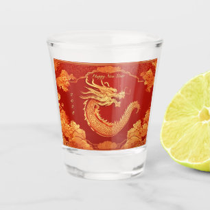 Festival Dragon Chinesisches Neujahr Schnapsglas