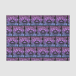 Festival Dream Vintag Retro Rosa-Blau + Schwarz Seidenpapier