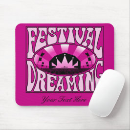 Festival Dream Vintag Retro Rosa-Schwarz + Rosa Mousepad