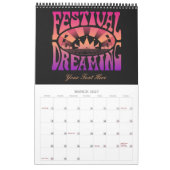 Festival Dreaming Retro Raspberry-Apricot-Plum Kalender (Mär 2027)