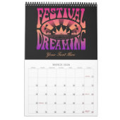 Festival Dreaming Retro Raspberry-Apricot-Plum Kalender (Mär 2026)