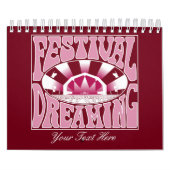 Festival Dreaming Retro Weißrosa-Cranberry Kalender (Titelbild)