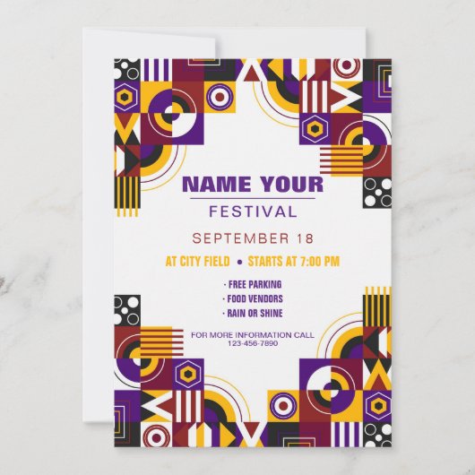 Festival Einladung (Vorderseite)