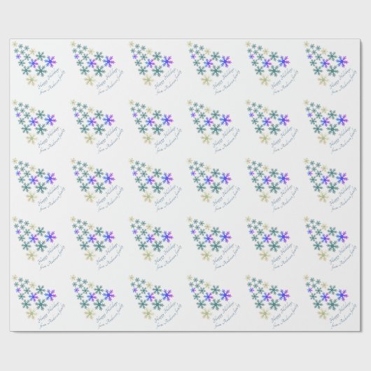 Festival Elegante Snowflake Geschenkpapier (Flach)