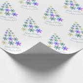Festival Elegante Snowflake Geschenkpapier (Ecke)