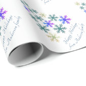 Festival Elegante Snowflake Geschenkpapier (Rolleneckpunkt)
