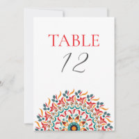 Festival Eleganz Mandala Hochzeit Tischnummer