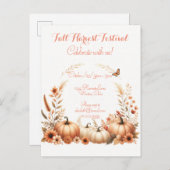 Festival Fall Harvest Einladungspostkarte (Vorne/Hinten)