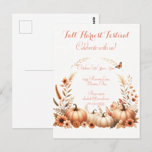 Festival Fall Harvest Postkarte (Vorne/Hinten)