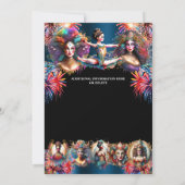 Festival Feuerwerkskörper Karneval Showmen Zirkuss Einladung (Rückseite)