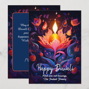 Festival Flame Mosaik Diwali Karte