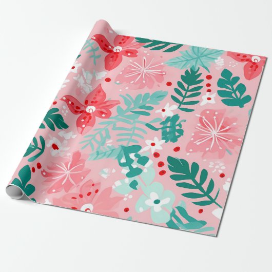 "Festival floral bliss Pattern" Geschenkpapier (Ungerollt)