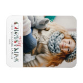 Festival Foliage Frohe Weihnachten Blumengrüße Magnet (Horizontal)