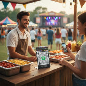 Festival Food Concessions Personalisiert Cash App Sockelschild