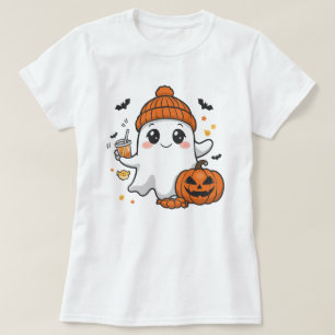 Festival Ghost und Pumpkin Halloween Artwork T-Shirt
