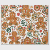 Festival Gingerbret Wirbel Muster Geschenkpapier (Flach)