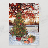 Festival Gold Artistic Christmas Menu Menükarte (Rückseite)