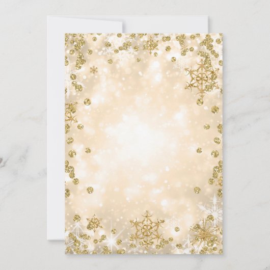 Festival Gold SPARKLE Einladung (Rückseite)