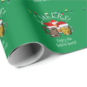 Festival Green Cheers Beers CHRISTMAS Geschenkpapier (Rolleneckpunkt)