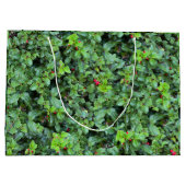 Festival Green Holly Berry Weihnachten Große Geschenktüte (Rückseite)