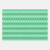 Festival Green Monochrome Geometric und Terrazzo Geschenkpapier Set (Vorderseite)