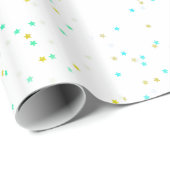 Festival Green Star Confetti Geschenkwrap Geschenkpapier (Rolleneckpunkt)