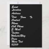 Festival Gumbo Queen View Tips bitte Einladung (Rückseite)