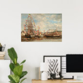 Festival Hafen von Honfleur Eugène Boudin Poster (Heimbüro)