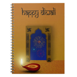 Festival Happy Diwali Fireworks - Notebook Notizblock