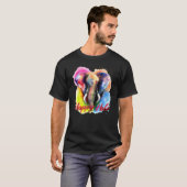 Festival Happy Holi 2022 - Farbenfrohe Elefantenfa T-Shirt (Vorne ganz)