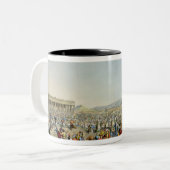 Festival in Athen, Kneipe. durch J. Rodwell, 1830 Zweifarbige Tasse (Vorderseite Links)
