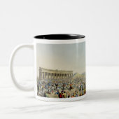 Festival in Athen, Kneipe. durch J. Rodwell, 1830 Zweifarbige Tasse (Links)