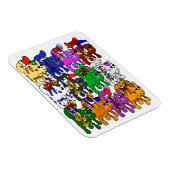 Festival Jolly Meowy Weihnachtskats Magnet (Rechte Seite)